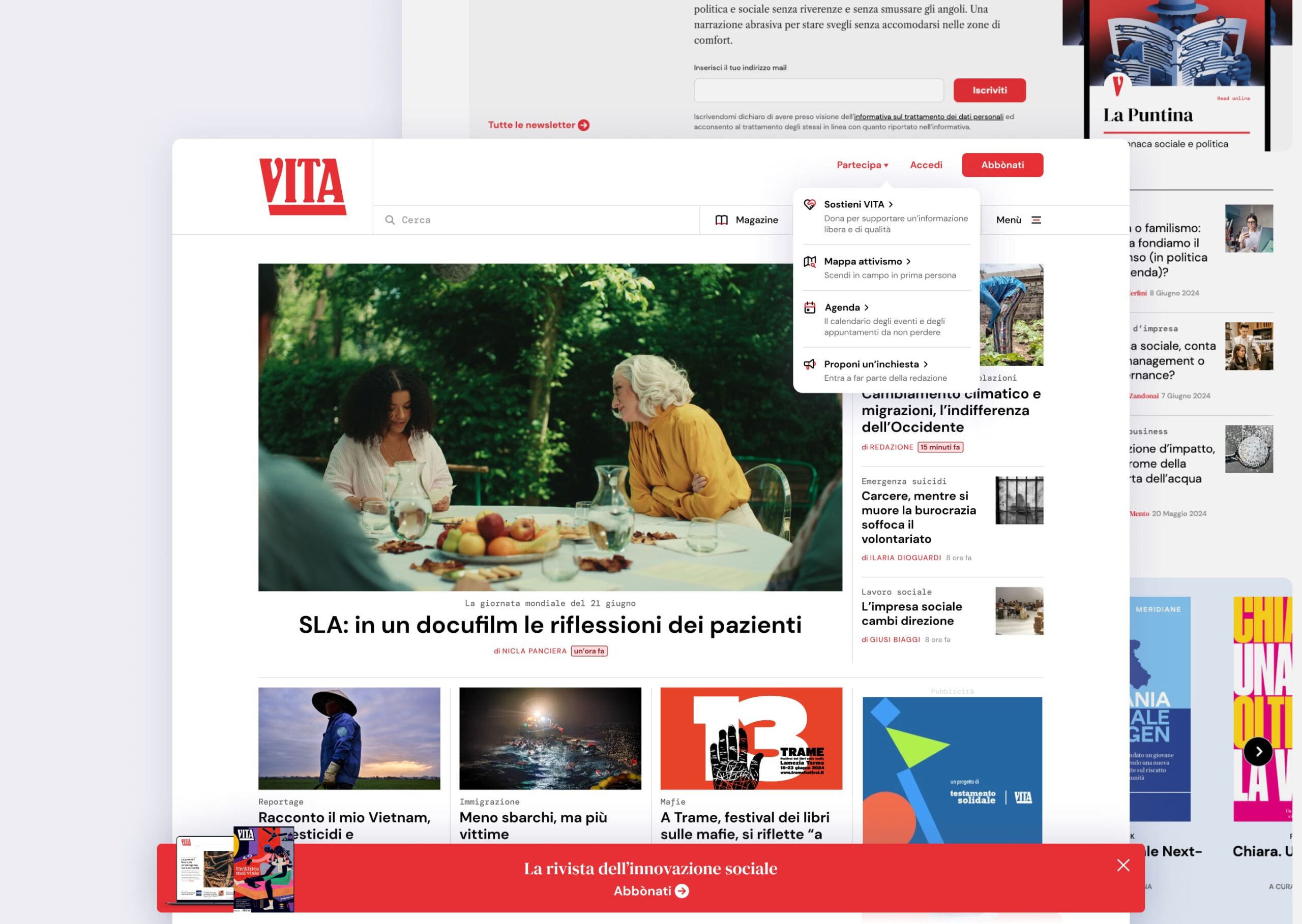 Sito Vita.it cover UX/UI design
